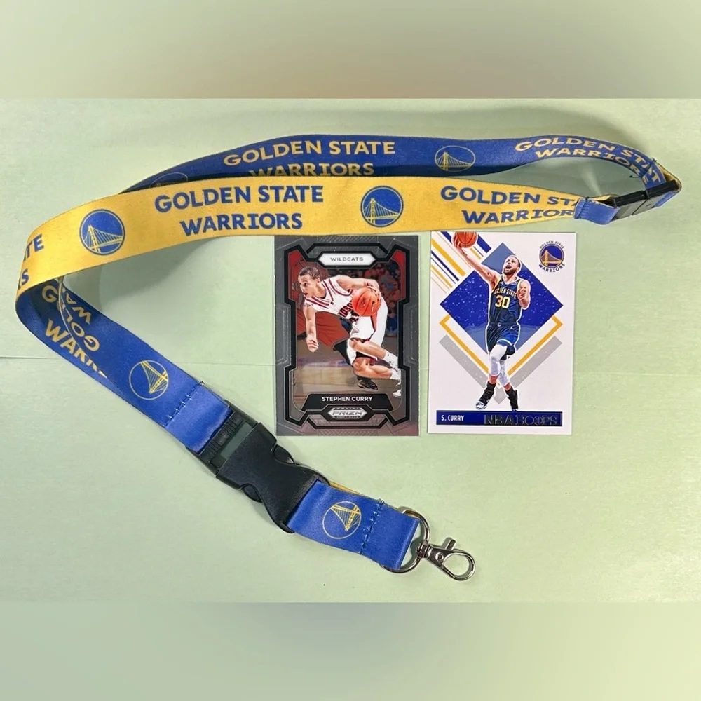 Panini Golden State Warriors Trading Cards with Lanyard - Blue and Yellow